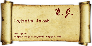 Mojzsis Jakab névjegykártya